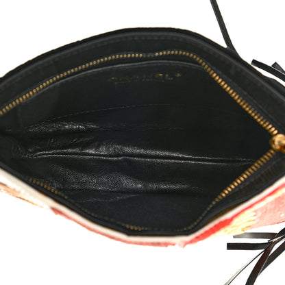 Chanel Velvet Sequin Beaded Tassel Clutch Black 5 of 9