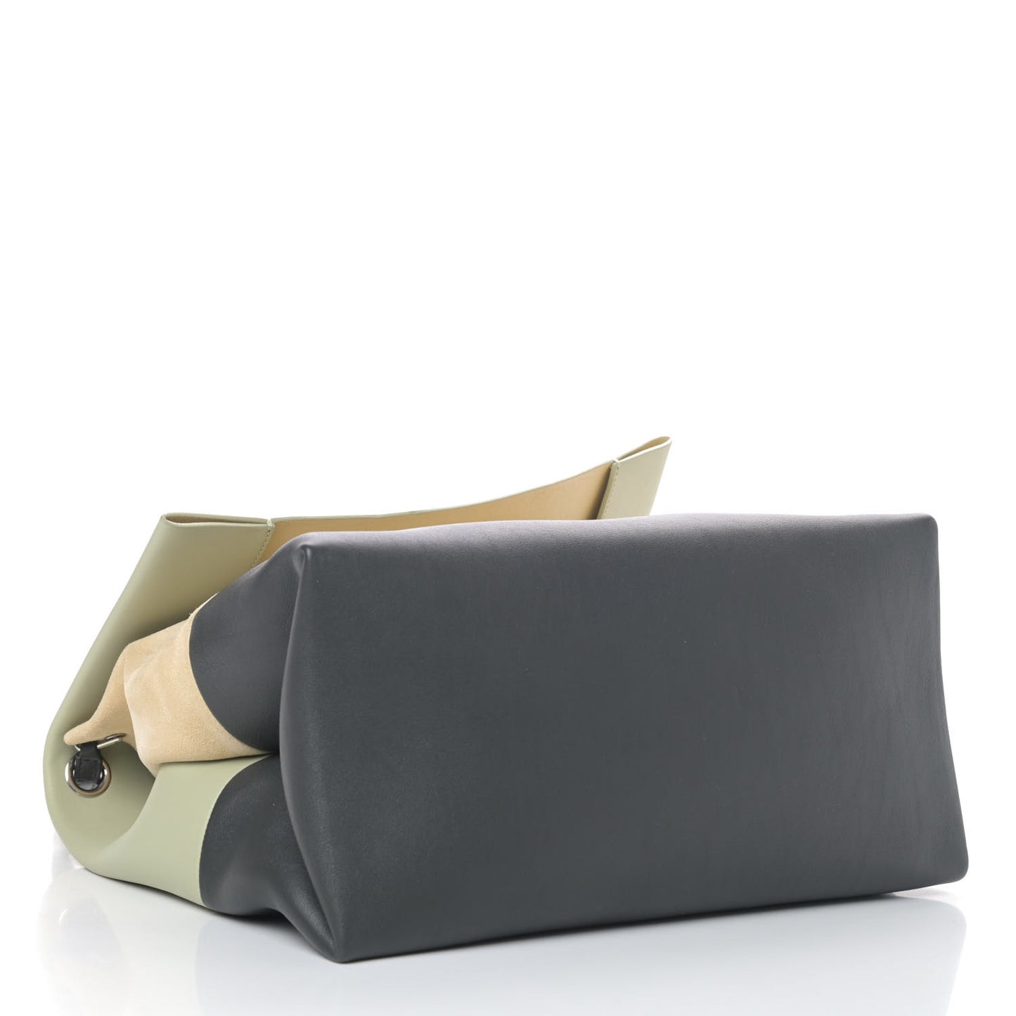 Calfskin Suede All Soft Shoulder Bag Pistachio