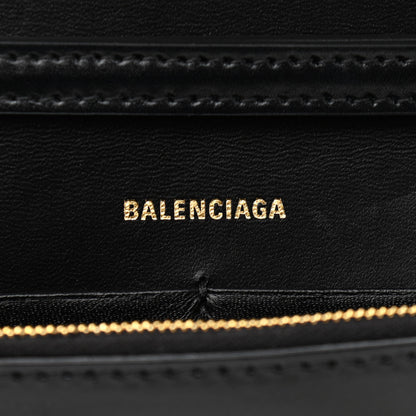 Balenciaga Shiny Box Calfskin Hourglass Chain Bag Black 6 of 13