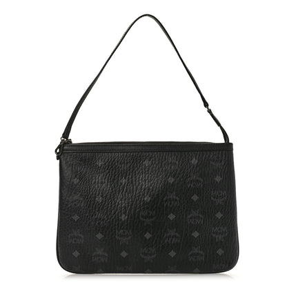 MCM Visetos Liz Shopper Tote Pouch Black 1 of 10