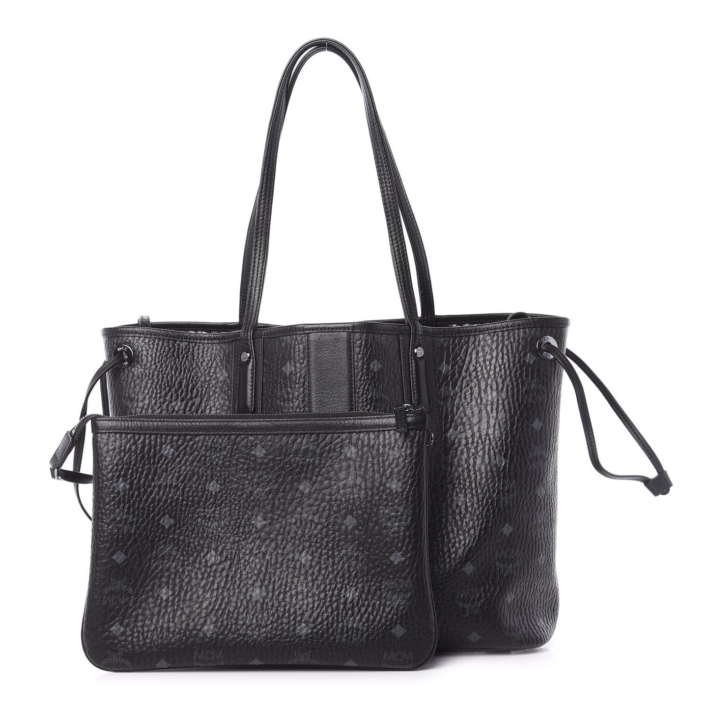 Visetos Medium Liz Reversible Shopper Tote Black