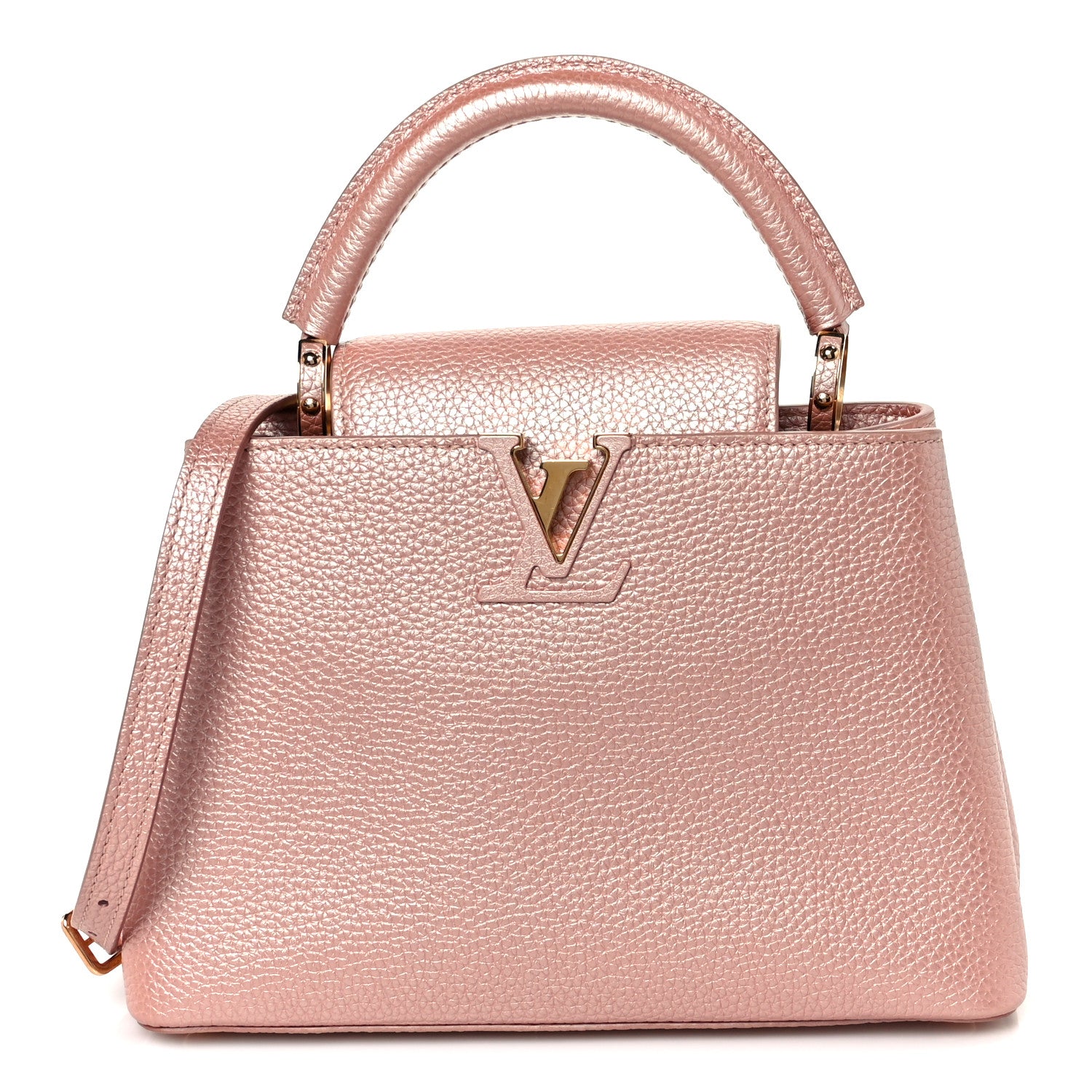 Louis Vuitton Metallic Taurillon Capucines BB Pearly Pink 1 of 9