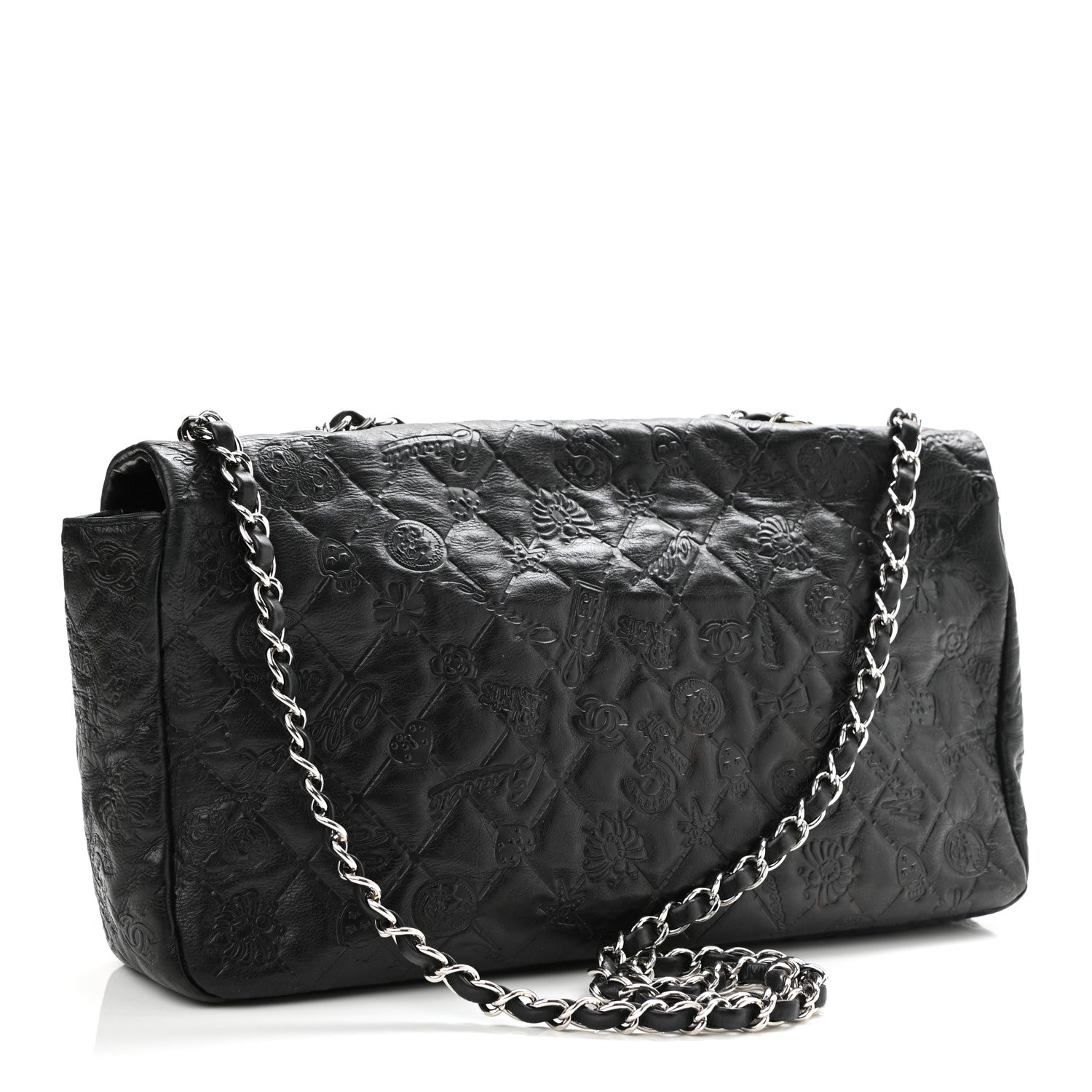 Chanel Calfskin Embossed Large Lucky Symbols Flap Black 2 of 10