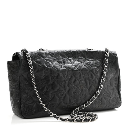 Chanel Calfskin Embossed Large Lucky Symbols Flap Black 2 of 10