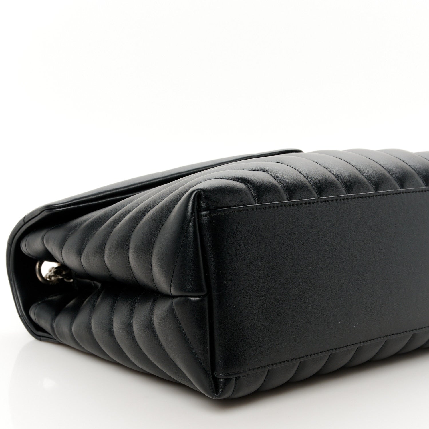 Saint Laurent Calfskin Y Quilted Monogram Medium Loulou Chain Satchel Black 10 of 11