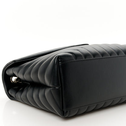 Saint Laurent Calfskin Y Quilted Monogram Medium Loulou Chain Satchel Black 10 of 11