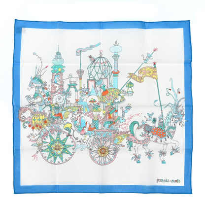 Hermes Silk La Folle Parade Pocket Handkerchief 1 of 4