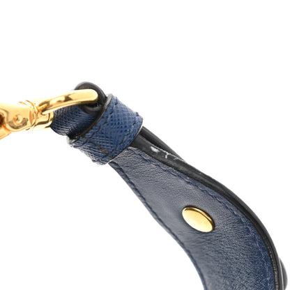 Prada Saffiano City Calfskin Esplanade Crossbody Bag Bleuette 11 of 12