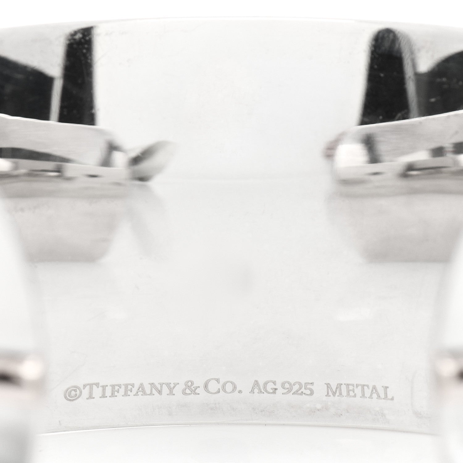 Tiffany Sterling Silver Rubedo 1837 Wide Cuff Bracelet 3 of 3