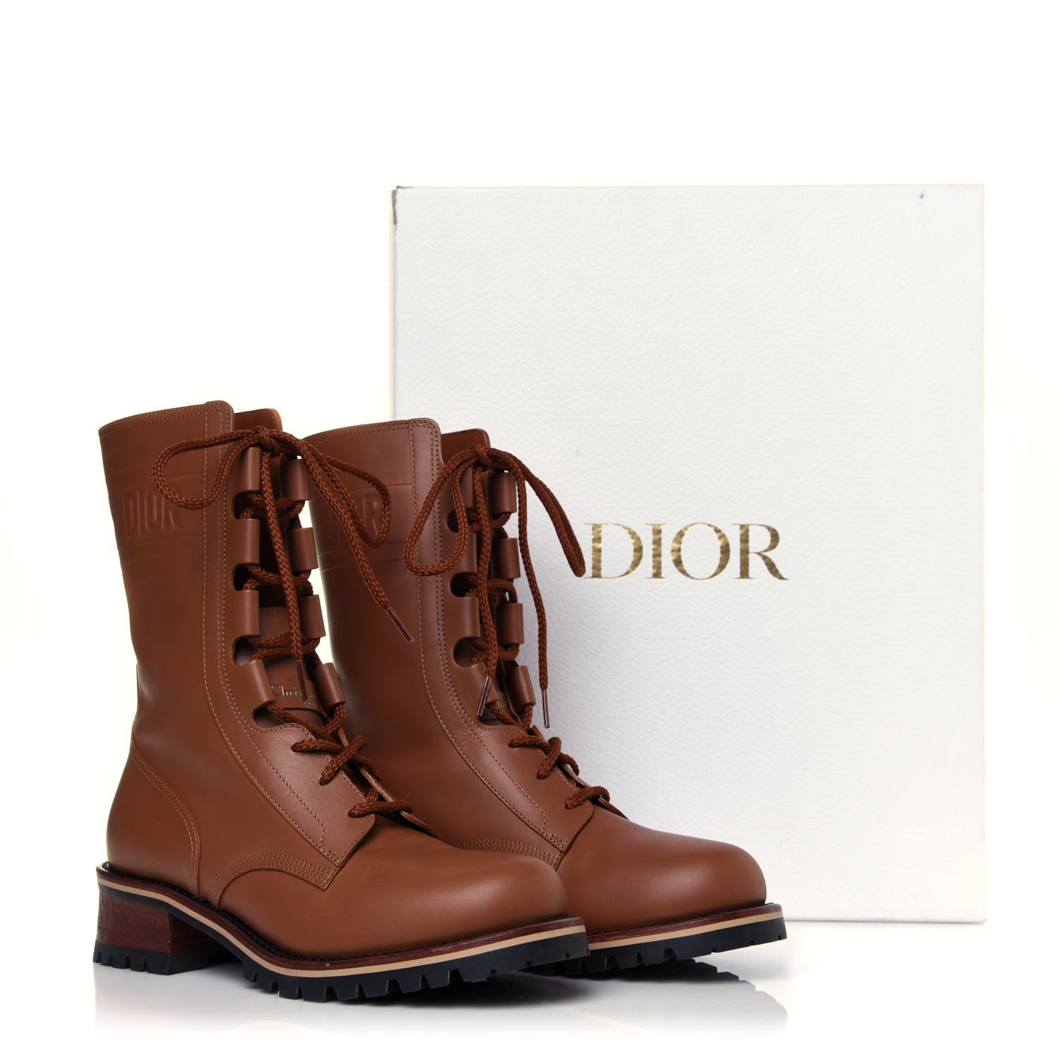 Christian Dior Calfskin Dior Quest 35mm Hiking Boots 38.5 Golden Saddle 7 of 7