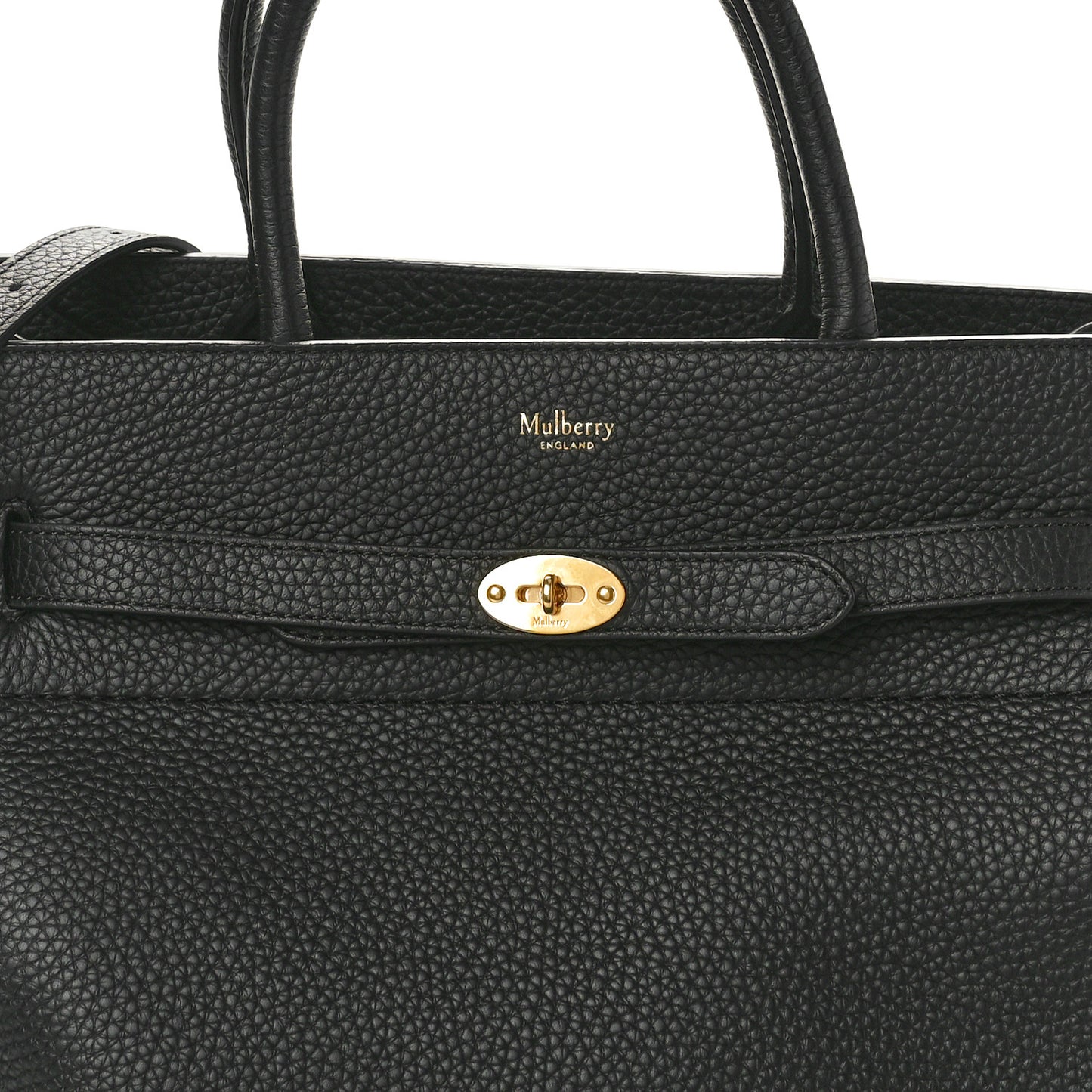 Heavy Grain Belted Bayswater Tote Black