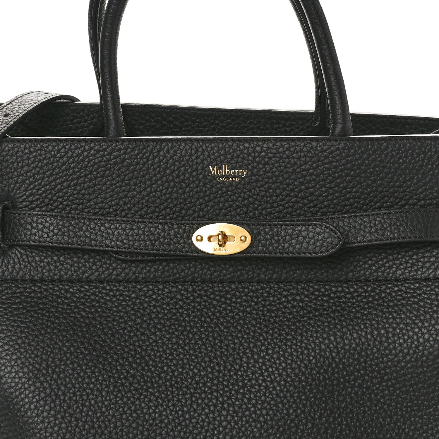 Mulberry Heavy Grain Belted Bayswater Tote Black 8 of 10
