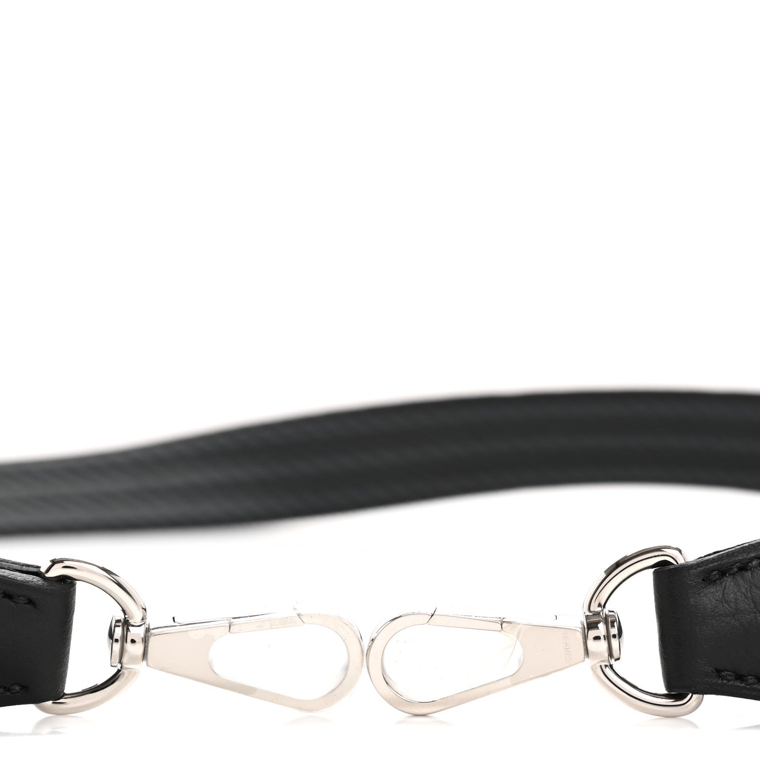 Hermes Toile Swift 25mm Sangle Cordage Shoulder Strap Black Gris Misty 3 of 4