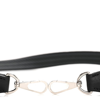Hermes Toile Swift 25mm Sangle Cordage Shoulder Strap Black Gris Misty 3 of 4