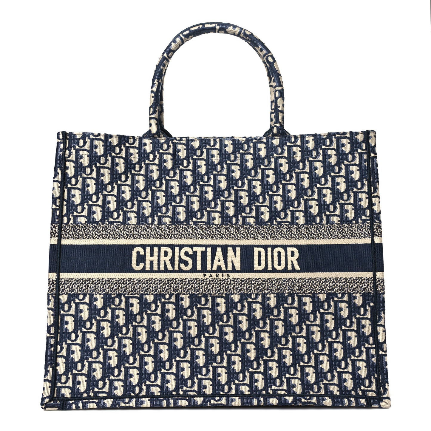 Oblique Large Book Tote Blue Multicolor