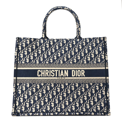 Christian Dior Oblique Large Book Tote Blue Multicolor 1 of 10