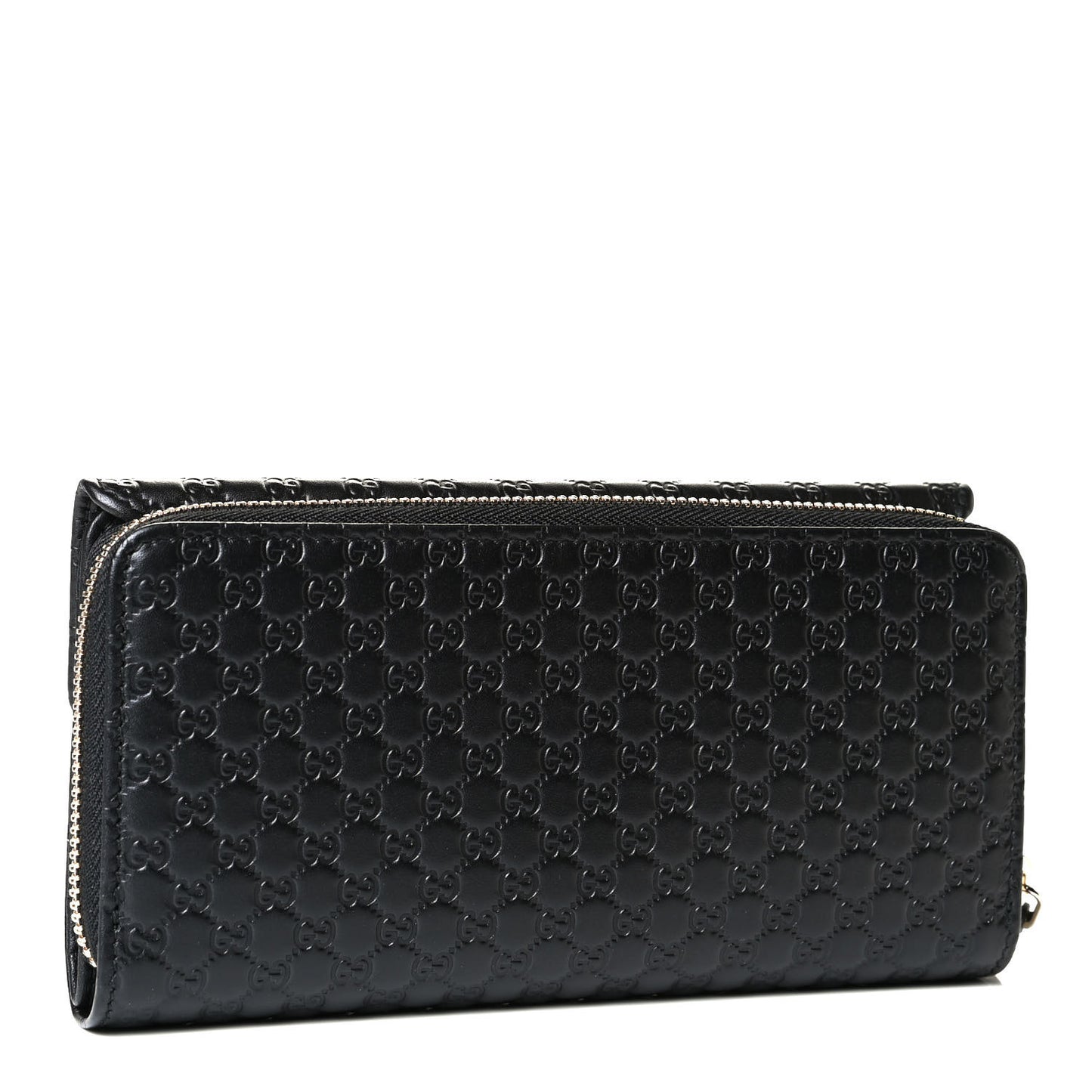 Soft Microguccissima Continental Zip Wallet Black