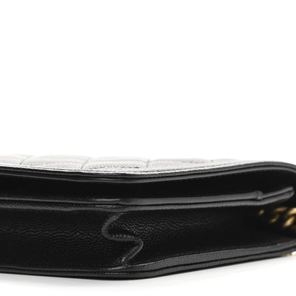 Chanel Caviar Quilted Boy Wallet On Chain WOC Black 11 of 13