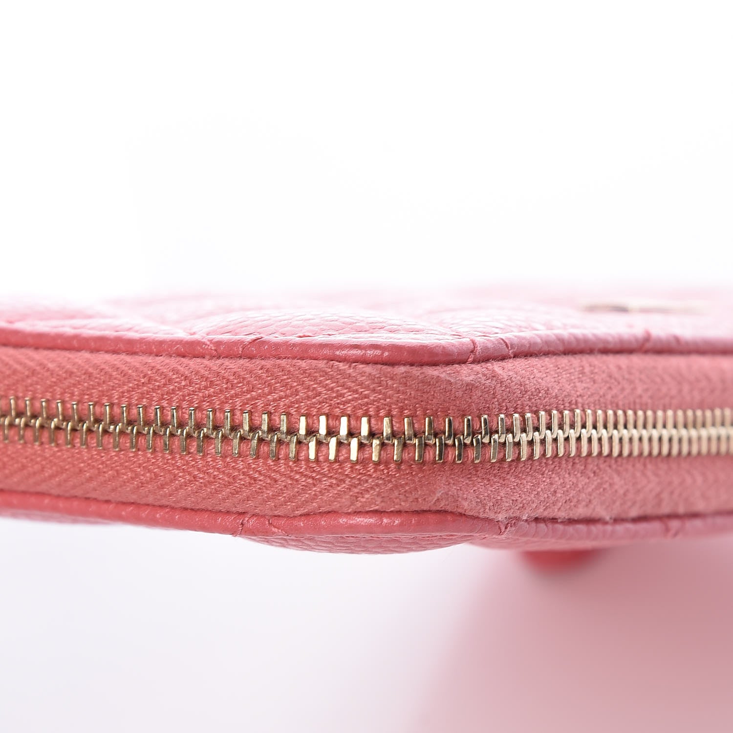 Chanel Iridescent Caviar Quilted Medium Zip Around Wallet Pink 11 of 12