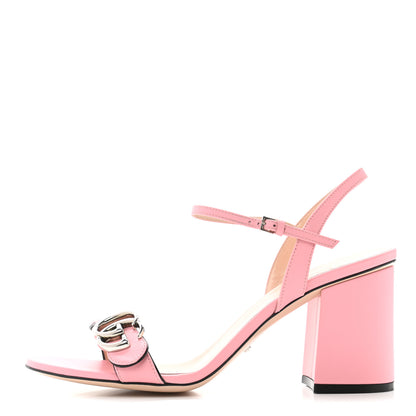 Gucci Lifford Calfskin GG Marmont Ankle Wrap 75mm Sandals 39 Wild Rose 1 of 10