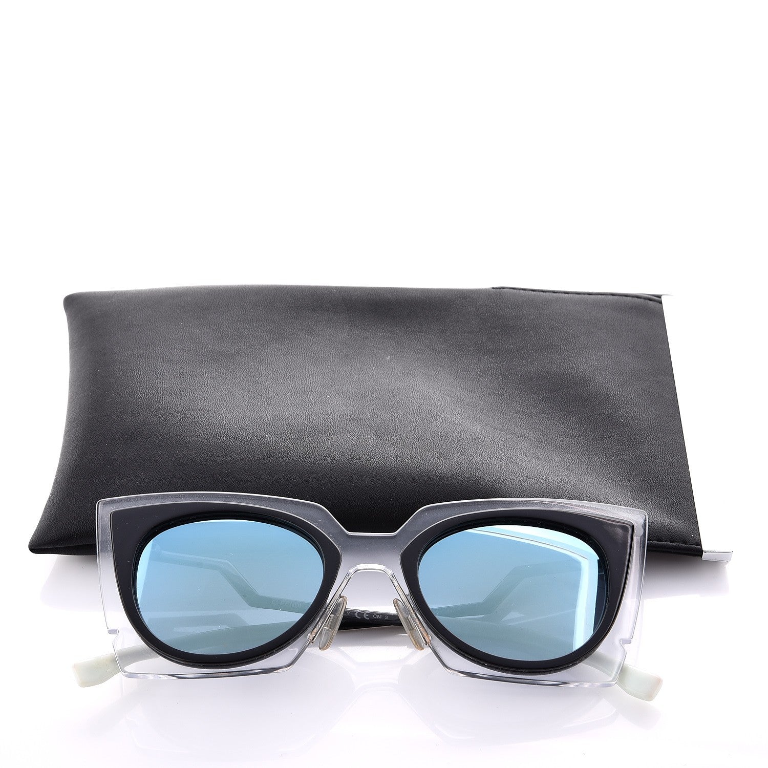 Fendi Cat Eye Orchidea Sunglasses FF 0117/S Crystal Black 8 of 8