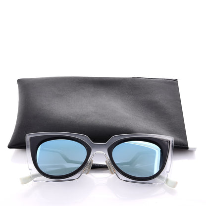 Fendi Cat Eye Orchidea Sunglasses FF 0117/S Crystal Black 8 of 8
