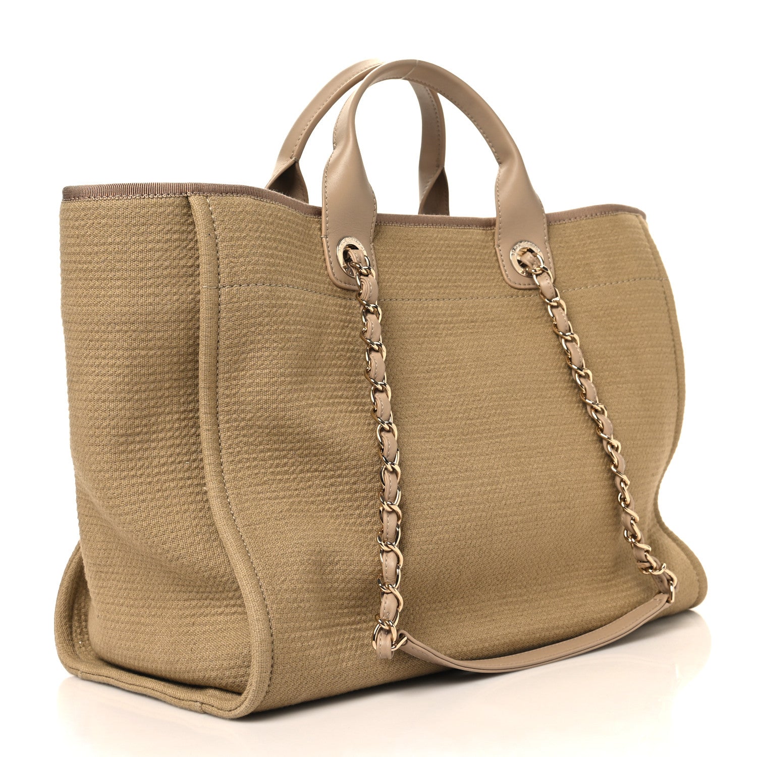 Chanel Mixed Fibers Medium Deauville Tote Beige 3 of 10