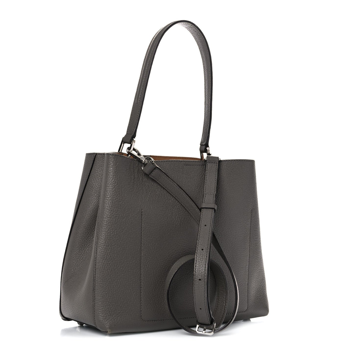 Grained Calfskin Sarah Medium Visetos Hobo Grey