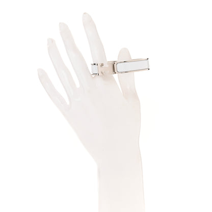 Hermes Enamel Narrow Clic Clac H Bracelet PM White 2 of 5