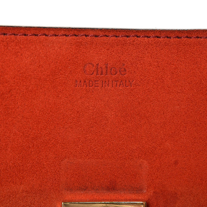 Chloe Suede Smooth Calfskin Mini Drew Shoulder Bag Plaid Red Black 6 of 11