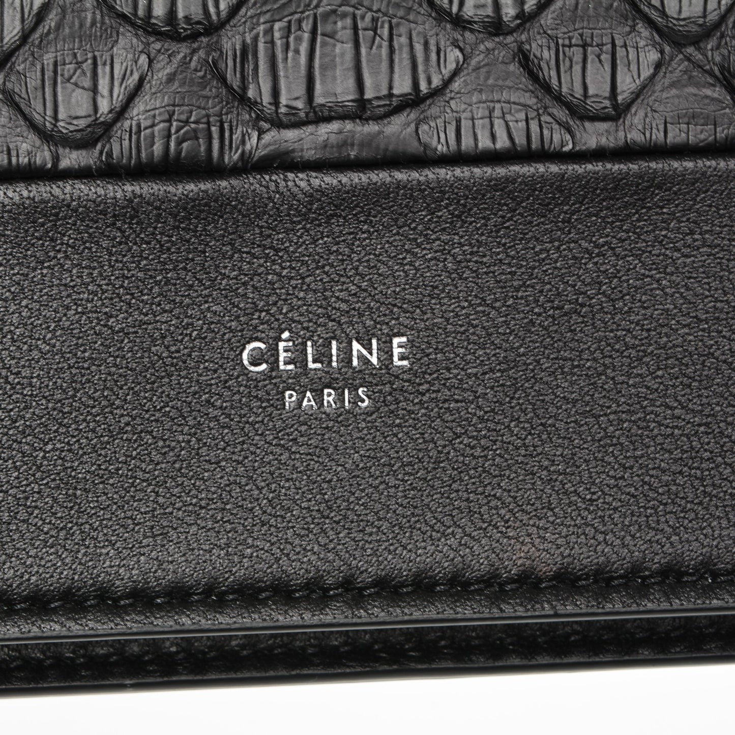 Python Smooth Lambskin Frame Evening Chain Clutch Black