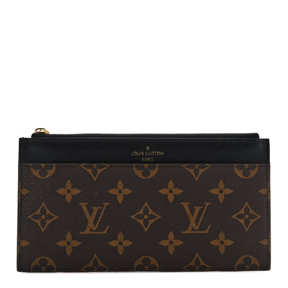 Louis Vuitton Monogram Slim Purse Black 1 of 6