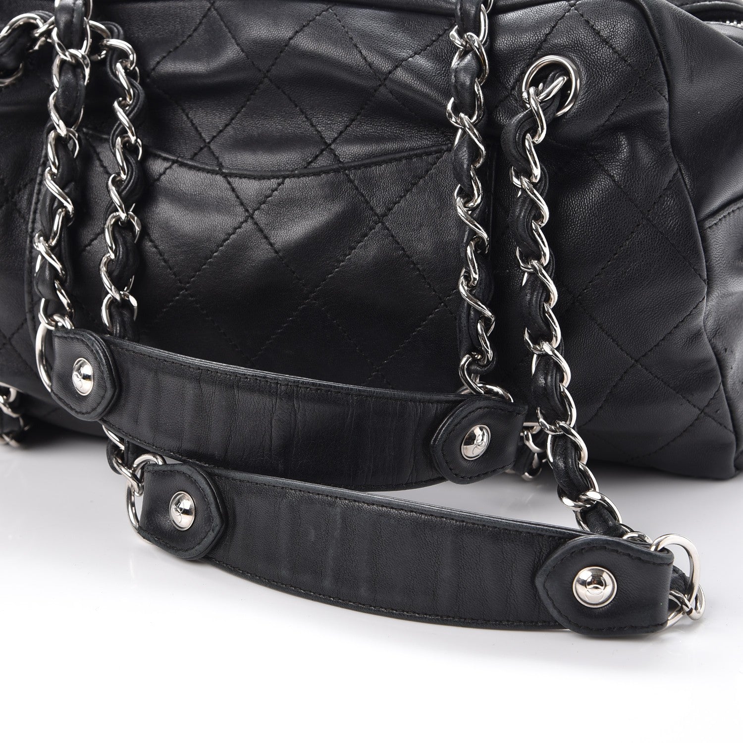 Chanel Lambskin Quilted Small Camera Case Black 11 of 14