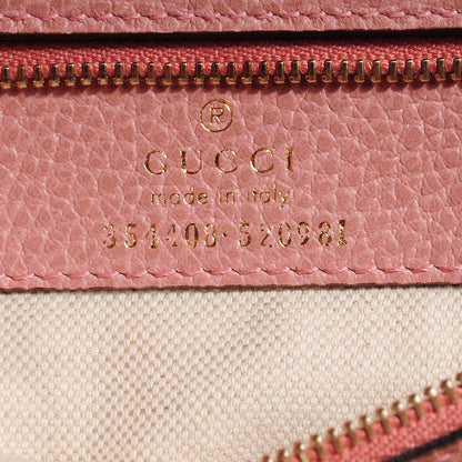 Gucci Dollar Calfskin Small Swing Tote Grey Field Soft Pink 6 of 6