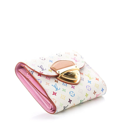 Louis Vuitton Monogram Multicolor Joey Wallet White Litchi 3 of 5