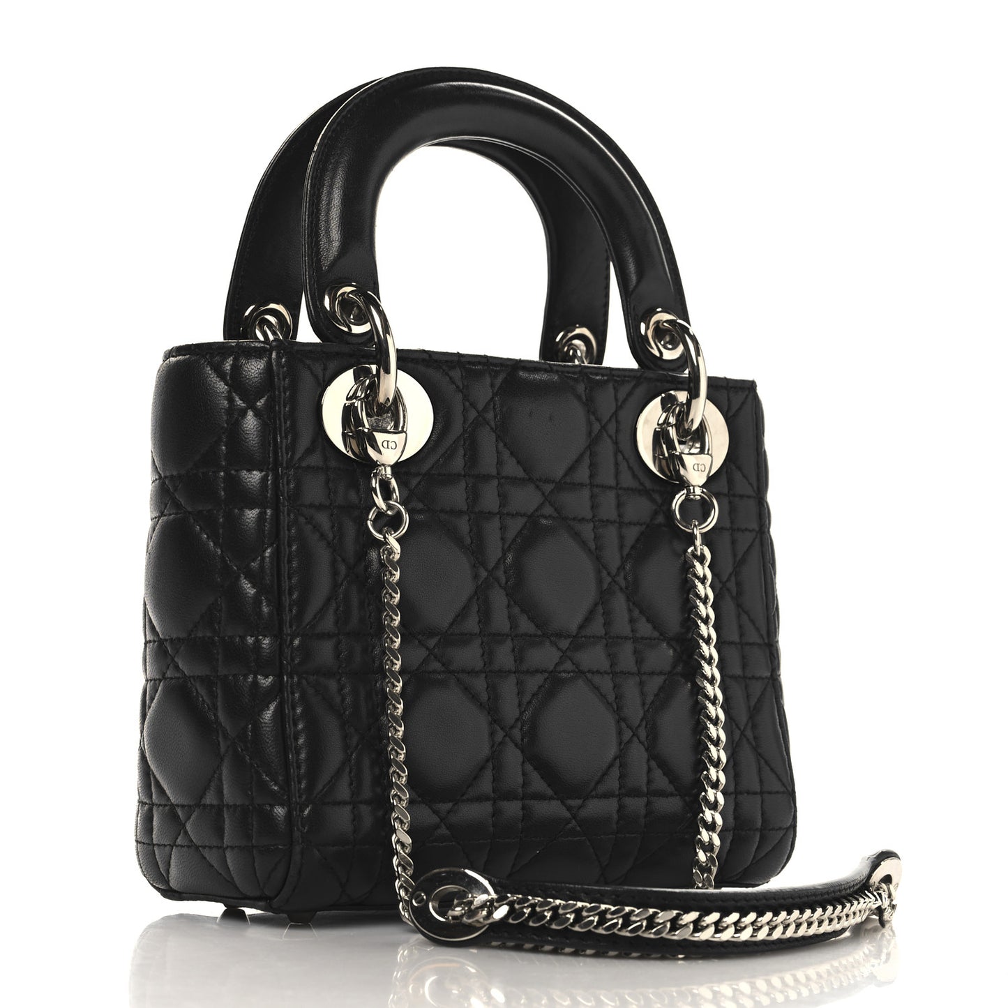 Lambskin Cannage Mini Lady Dior Black