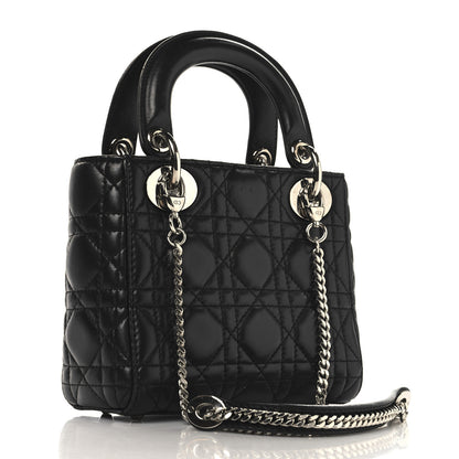Christian Dior Lambskin Cannage Mini Lady Dior Black 3 of 14