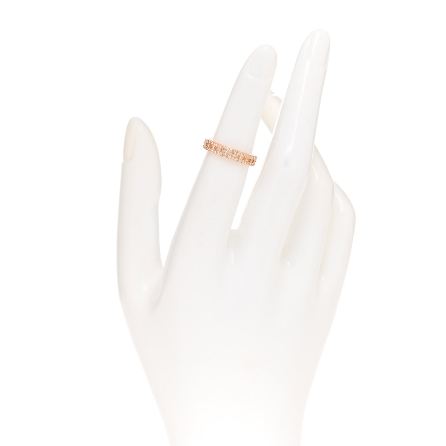 18K Rose Gold Diamond Narrow T True Band Ring 47 4.25