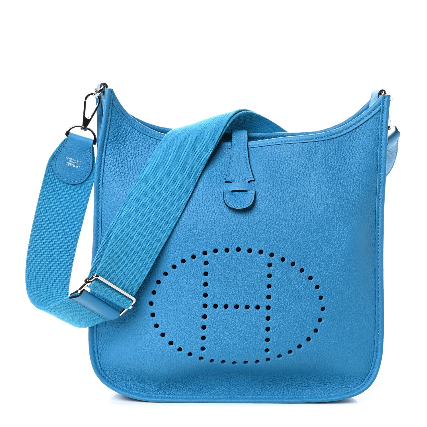 Hermes Taurillon Clemence Evelyne III PM Bleu Frida 1 of 9