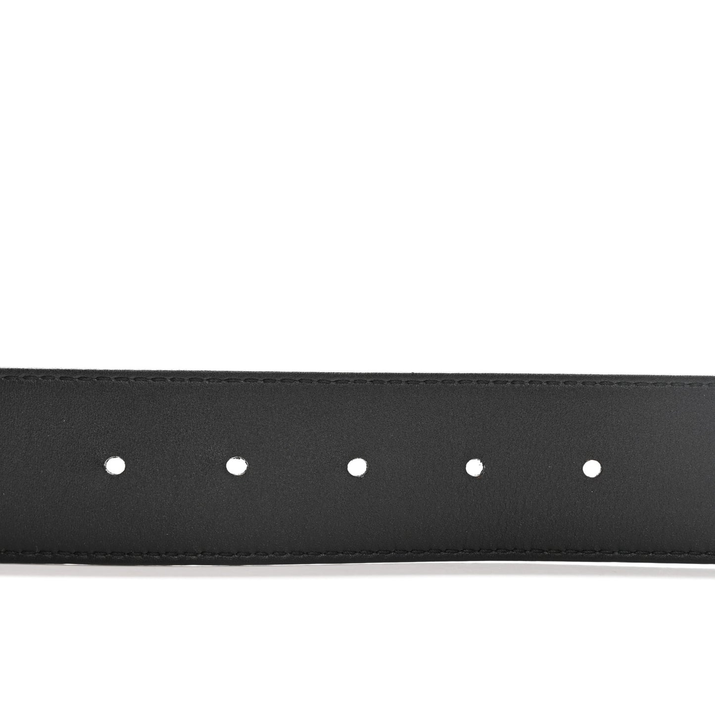 Moon Calfskin Nickel Double G 40mm Belt 80 32 Black