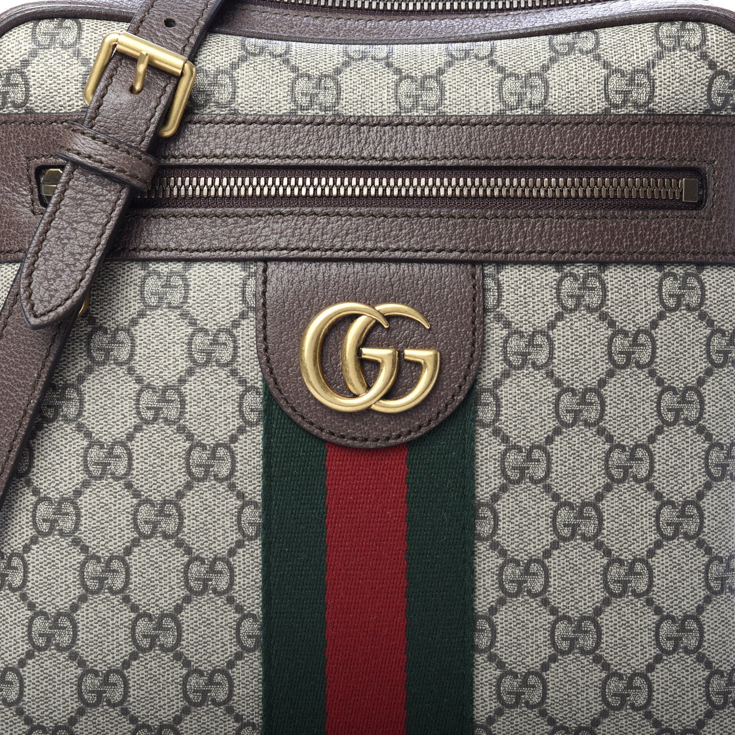 Gucci GG Supreme Monogram Web Small Ophidia Messenger Bag Brown 11 of 11