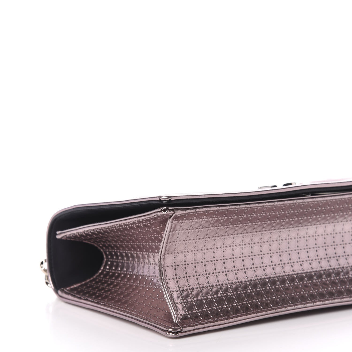Christian Dior Metallic Patent Micro-Cannage Medium Diorama Flap Bag Hyper Pink 9 of 12
