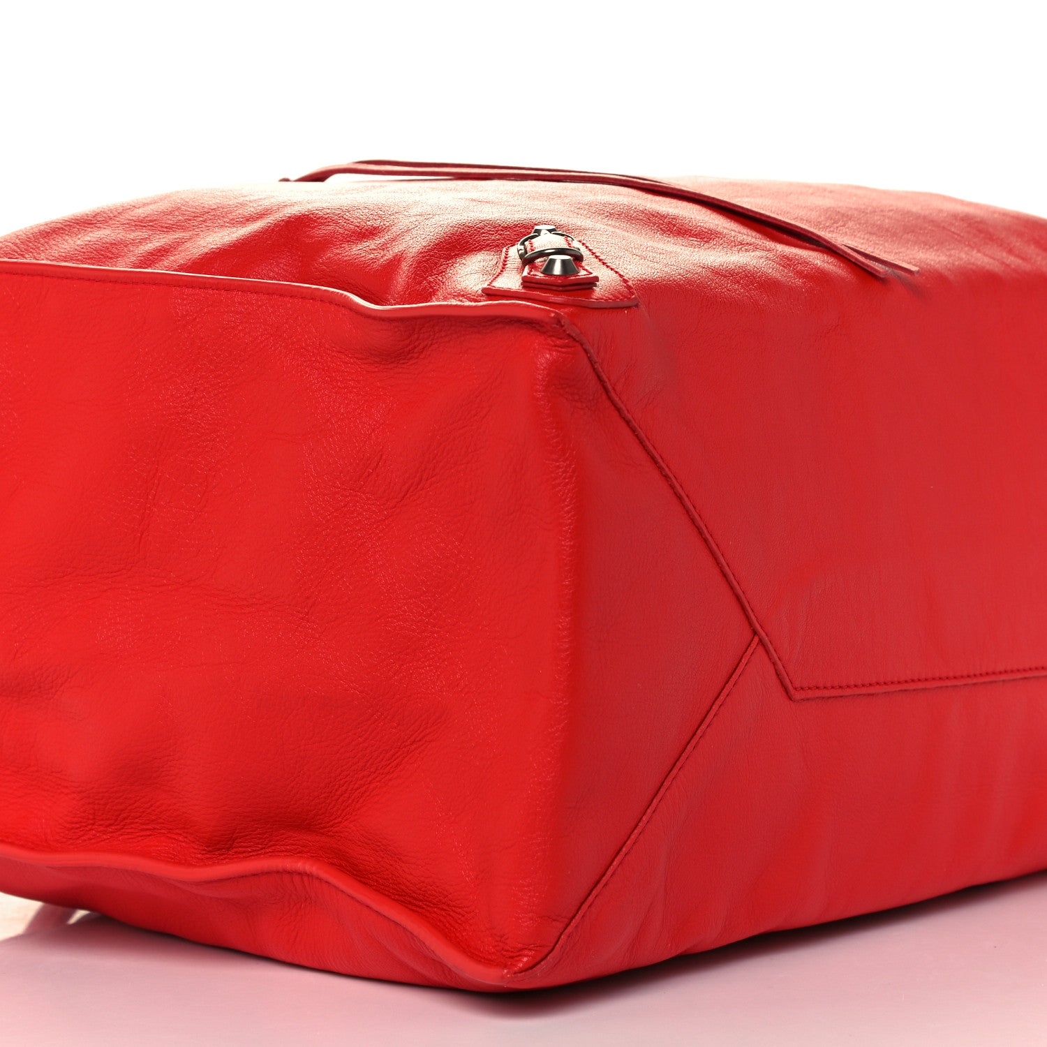 Balenciaga Veau Souple Papier A4 Zip Around Tote Rouge Cerise 9 of 10