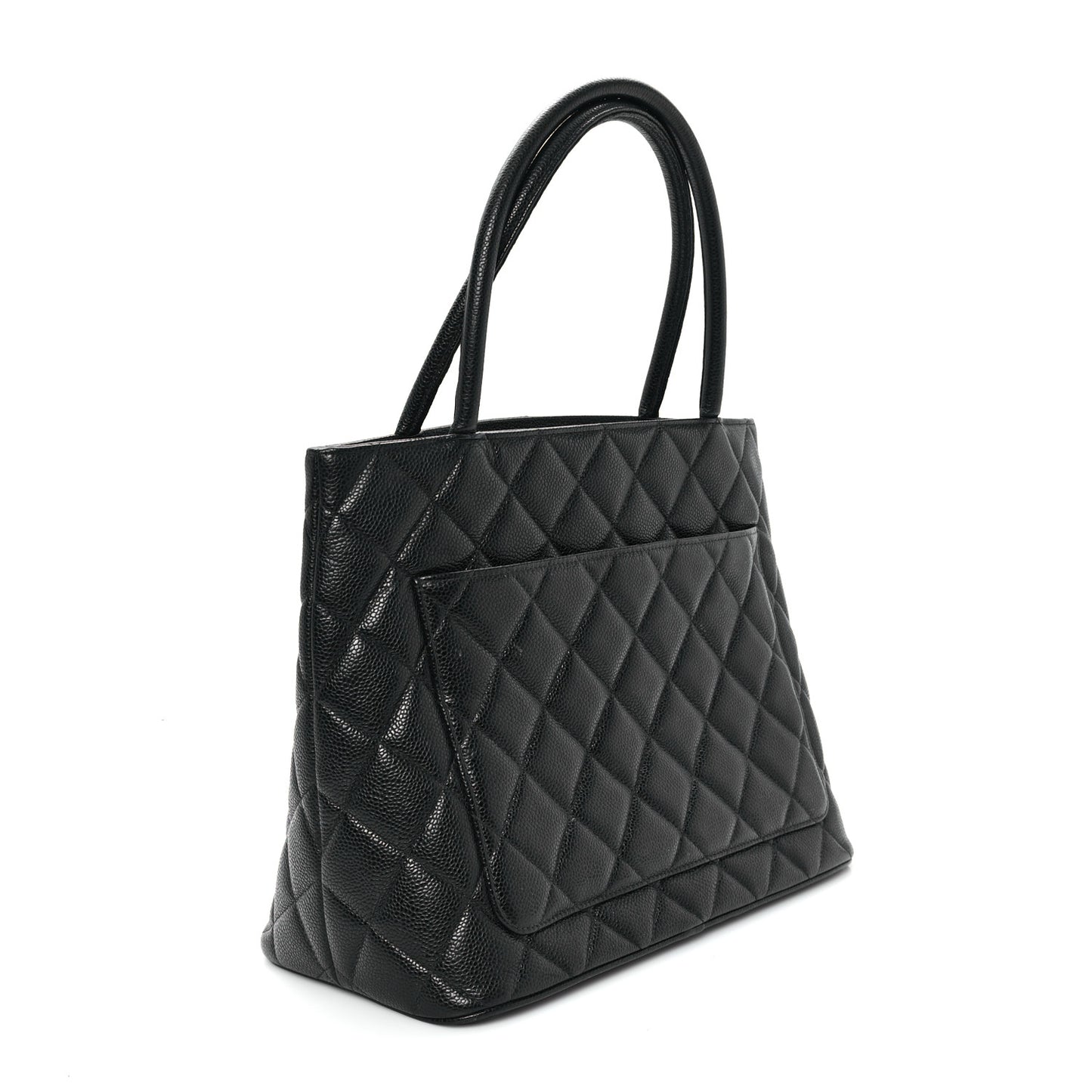 Caviar Quilted Medallion Tote Black