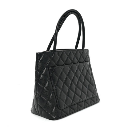 Chanel Caviar Quilted Medallion Tote Black 3 of 10