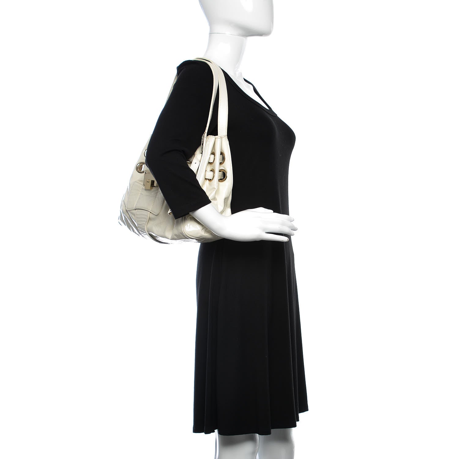 Jimmy Choo Patent Riki Bag White 2 of 21