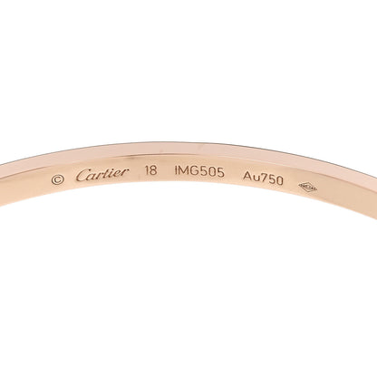 Cartier 18K Pink Gold 6 Diamond Small LOVE Bracelet 18 6 of 7