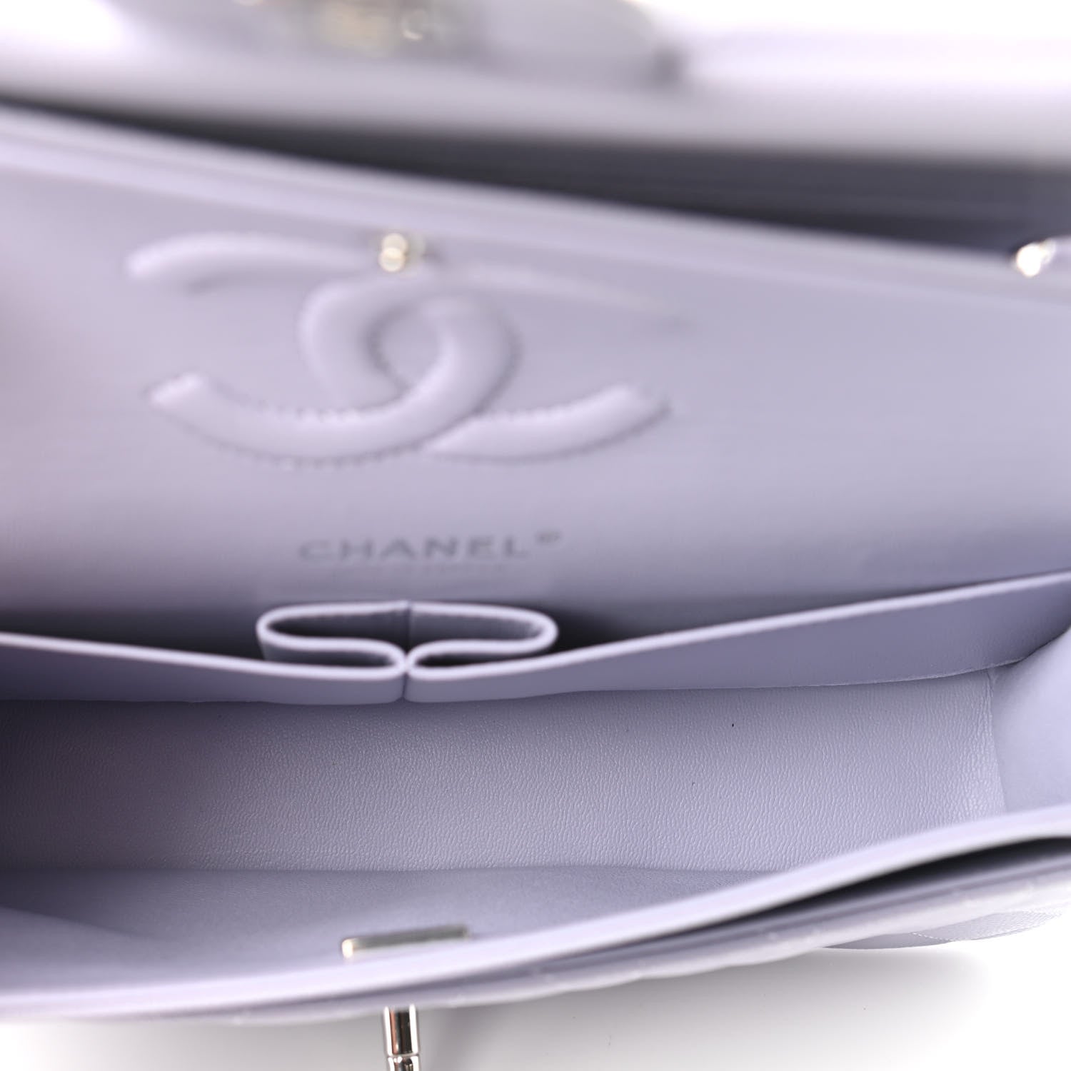 Chanel Caviar Quilted Medium Double Flap Light Purple 5 of 9