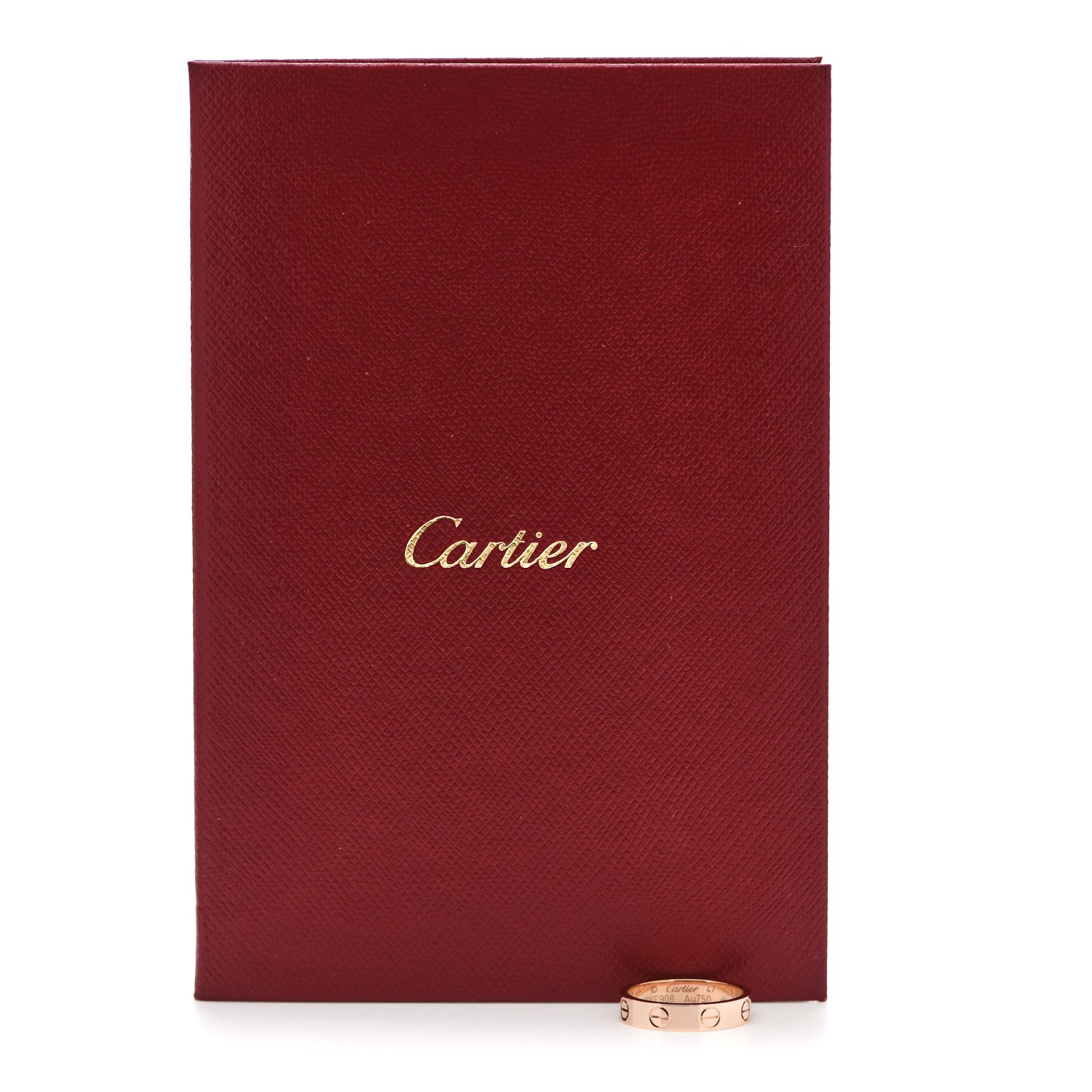 Cartier 18K Pink Gold 3.5mm LOVE Wedding Band Ring 47 4 5 of 5