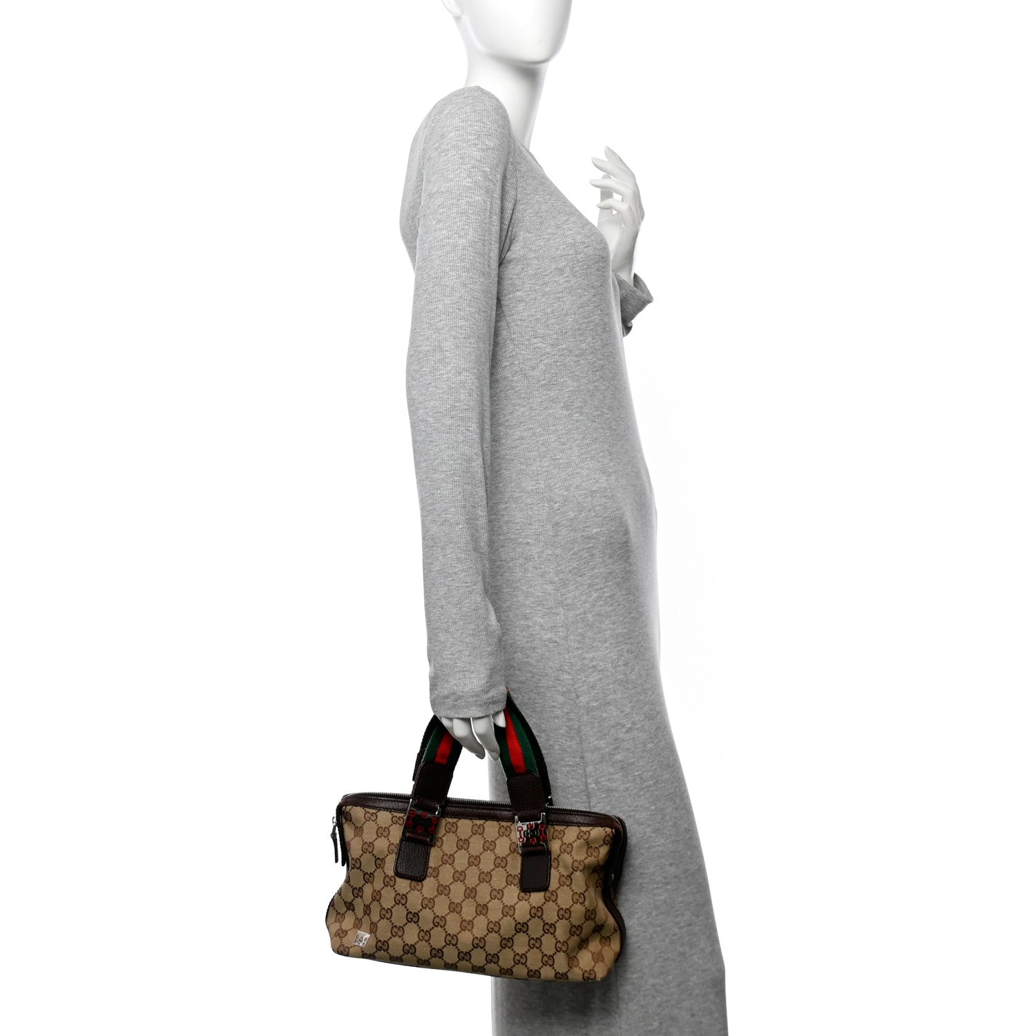 Gucci GG Monogram Web Pop Tote Brown 2 of 10